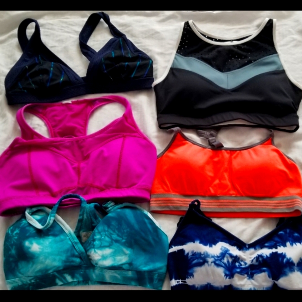 6 PAIRS OF ATHLETA BRAS
